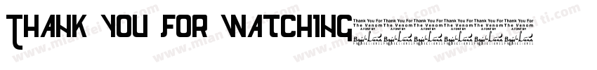 Thank you for watching字体转换